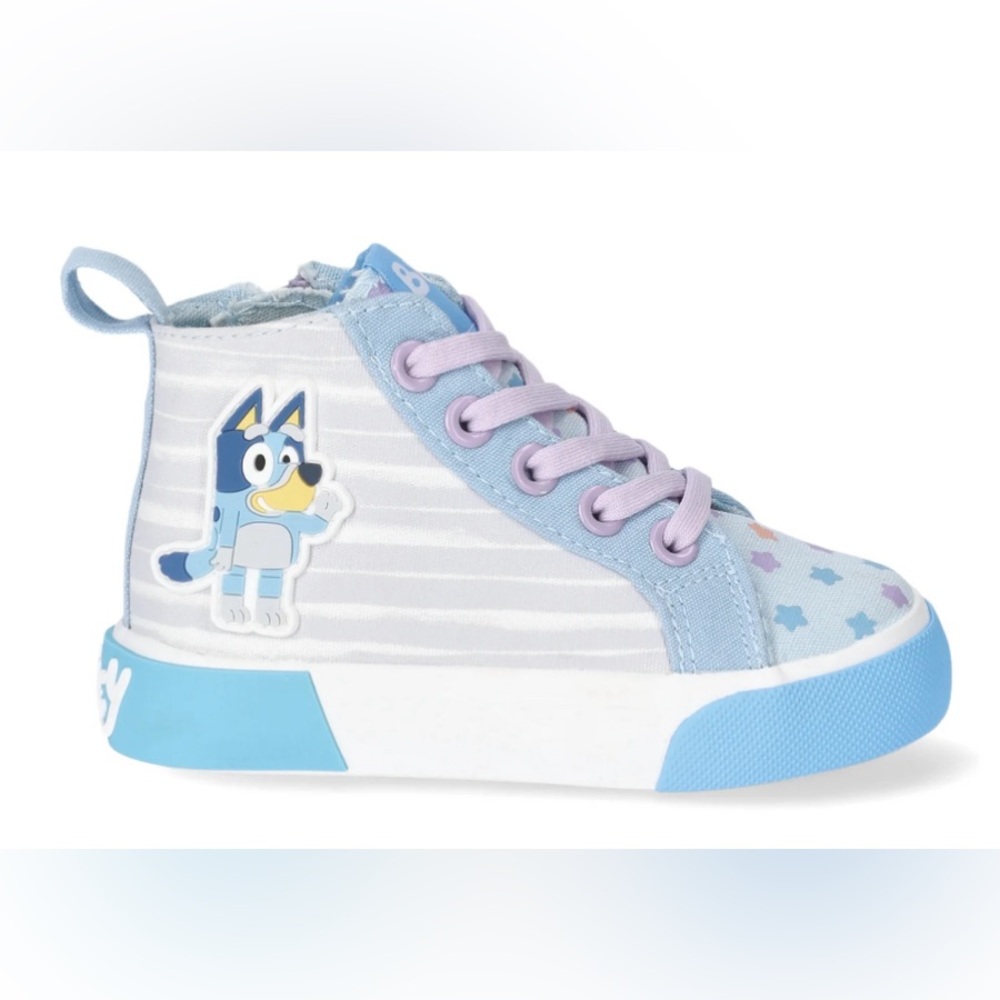 Disney Bluey Toddler Girls Bluey and Bingo Hi-Top Lace-up Sneakers - Picture 1 of 7